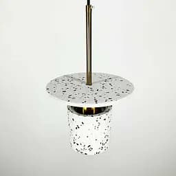 Підвіс Terrazzo Cylinder із білим бетонним плафоном 20 см в стилі Ар-деко Line.F MJ 162-200 WT - мініатюра 6