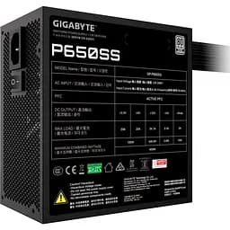 Блок живлення Gigabyte P650SS 650W Black (GP-P650SS) U1 - мініатюра 2