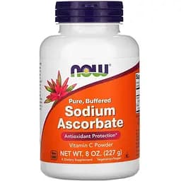 Вітаміни та мінерали NOW Sodium Ascorbate, 227 грам