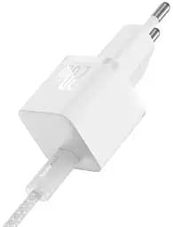 Мережевий зарядний пристрій Baseus GaN5 Fast Charger (Xiaomini) Type-C 20 W + Cable Type-C to Type-C P10110900213-01 White - мініатюра 2