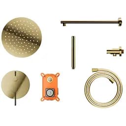 Душова система прихованого монтажу Corsan Lugo gold + BOX Z03MGL, Золотий