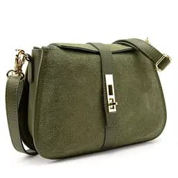 Жіноче замшеве кросбоді на застібці Firenze Italy F-IT-9895OL