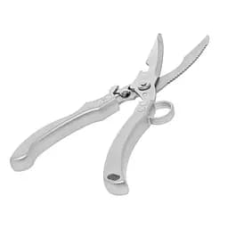 Кухонные ножницы секатор для птицы и рыбы с фиксатором и кольцом для пальца, Kitchen Master Серебристый 87437