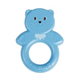 Игрушка-погремушка Lindo Котик, синий (1612 син)