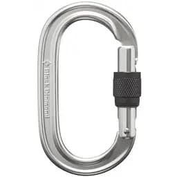 Карабін із муфтою Black Diamond Oval Keylock Screwgate Сріблястий