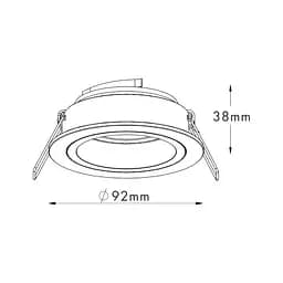 Точковий світильник Zuma Line 92700 CHUCK DL ROUND BLACK - мініатюра 2