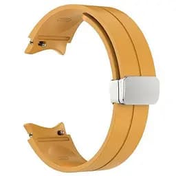 Ремінець для Samsung Galaxy Watch 4 44mm - жовто-гірчичний ширина кріплення 20мм силікон Watchbands Cls (W15-6WB12281122) - мініатюра 2