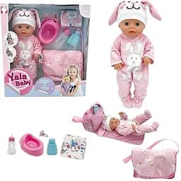 Пупс интерактивный 40см, закрывает глаза, пьет из бутылочки, ходит на горшок, аксессуары YL2440H-A