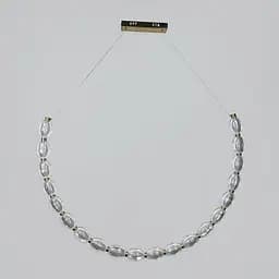 Дуговая Led люстра с 20 прозрачными рельефными шариками в корпусе 140 см Line F | Ст. MJ344-1400L AB+CL