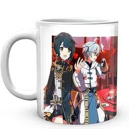 Кухоль GeekLand Genshin Impact Геншин Імпакт Син Цю Чун Юнь Сінь Янь Сян Лін GN 02.610 330 мл білий