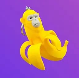 3D Шимпанзіні Бананіні, брелок, 8 см - мініатюра 2
