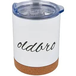 Кавовий кухоль OldBro для старого друга з корковим дном 360 мл White із нержавіючої сталі з подвійними стінками