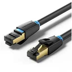 Патч-корд 1м, S/FTP cat 8 RJ-45 black Vention (IKABF)