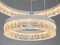 Підвісна LED-люстра Diasha MD78200/600+400+200WH, біла, 3 світлові кільця, Ø60 см, 105 W - мініатюра 5