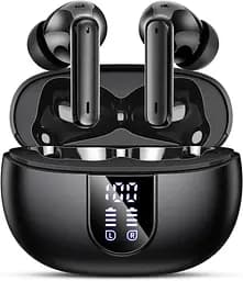 Бездротові навушники, Bluetooth 5.3 Навушники 40 годин відтворення Deep Bass Stereo Earbud, світлодіодний дисплей живлення