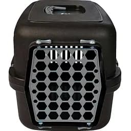 Переноска для животных Agility plastic 39х55х36,5 см черный/серый