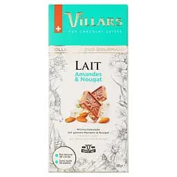 Молочний шоколад Villars Collection Duo Gourmand Lait Amandes & Nougat з мигдалем та нугою 180 г