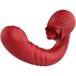 Вибратор B-Series Cute Rose Thrusting 16 см (красный)