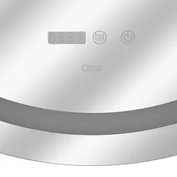 Дзеркало Qtap Mideya R800 з LED-підсвічуванням Touch, з антизапотіванням, з годинником, диммером яскравості QT2078NCR8080W - мініатюра 5