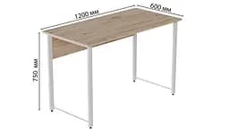 Комп'ютерний стіл Ferrum-decor Курт 75x120x60 білий ДСП Дуб Сан-Марино 32мм (FRD-102214) - мініатюра 5