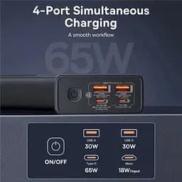 Портативний ЗП Power Bank Baseus Star-Lord Digital Display 65W 20000 mAh (P10022906113-00) Cluster Black - мініатюра 6