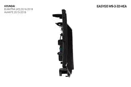 Штатна автомагнітола EasyGo M9-3-32-HEA Hyundai Elantra (AD) 2016-2018, Avante 2015-2018 - мініатюра 2