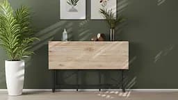 Стіл-книжка трансформер Оріон 3 Ferrum-decor 750x1150x880 Чорний метал ДСП Дуб Сан-Марино 16 мм (FRD-105082) - мініатюра 3