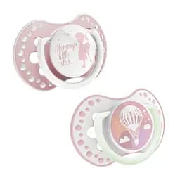 Пустышка силиконовая Lovi Praud&Joy, симметрическая, 6-18 мес., 2 шт. (22/846girl)