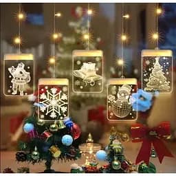 Гірлянда Санта 5 фігур 61 LED теплий білий