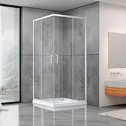 Душевая кабина Dusel A-513 80x80x190 прозрачная, Универсальная, прозрачная, хром, 80x80
