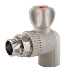 Кран радіаторний кутовий Vsplast PPR ф25x3/4″ 2026 000003480