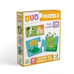 Дитячий пазл "ДУО-Звірята та їх домівки" DoDo Toys 300690, 24 елемента - мініатюра 2