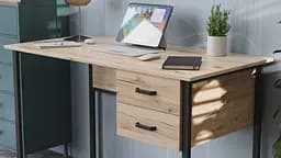 Комп'ютерний стіл Ferrum-decor Таккота 75x140x70 чорний ДСП Дуб Артізан 16мм (FRD-101957)