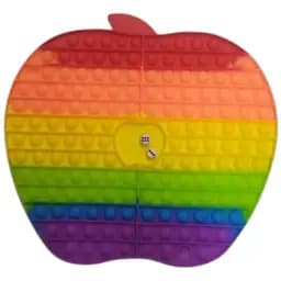 Райдужне яблуко Pop it 40 см антистрес іграшка для гри з кубиками 282 пупирок мега великий XXL