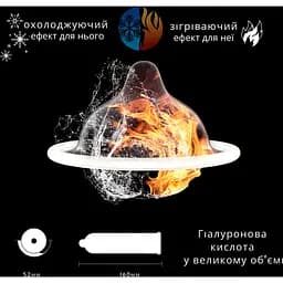 Презервативи Olo 0.01 Ice and Fire з термоефектом ваніль 3 шт. (ROZ6501053487) - мініатюра 3