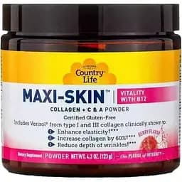 Комплекс Country Life Maxi-Skin Vitality з вітаміном В12, 123 г
