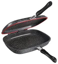 Сковорода гриль BOHMANN BH-1700-32MRB двухсторонняя 32 см с мраморным покрытием - мініатюра 2