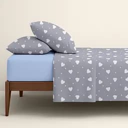 Комплект постільної білизни Cosas Calm hearts CS5 Сімейний графіт (CalmHearts_El180x30-62Maya_160x2) - мініатюра 2