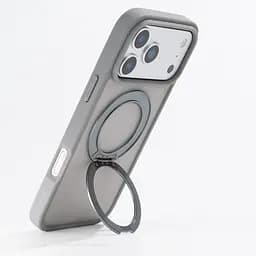 Противоударный чехол-панель для Apple iPhone 17 Pro, Unit Stand2, серый, силикон + поликарбонат, защита всего корпуса, с подставкой, поддержка магнитных держателей и беспроводной зарядки (MagSafe), ArmorStandart (ARM86335) - мініатюра 5