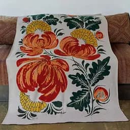 Плед вязаный Прованс Спадщина Петриківські мотиви 120х180 см (45161)
