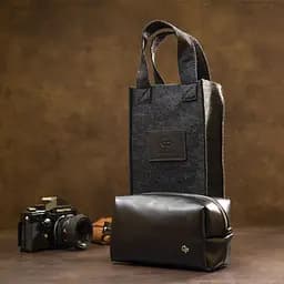 Шкіряна чоловіча косметичка Grande Pelle 11415 чорний - мініатюра 8