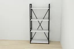 Етажерка 4/60 Ferrum-decor Серії Коннект 120x60x28 чорний ДСП Білий 16мм (FRD-104236) - мініатюра 5