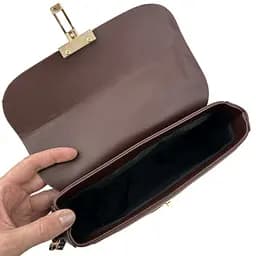 Жіноча сумка через плече крос-боді з екошкіри Lilly P2-1601DB Коричнева - мініатюра 7