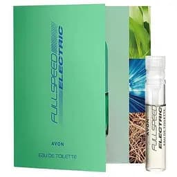 Листівка з пробним зразком Туалетної води Avon Full Speed Electric для Нього 0.6 мл
