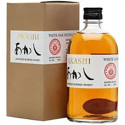 Віскі Akashi White Oak Japanese Blended Whisky 40% 0.5 л у подарунковій коробці