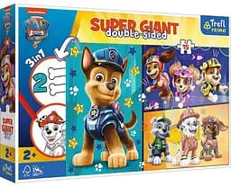 Набор Пазлы + раскраска - (15 элм.SUPER GIANT) - "Счастливые друзья"