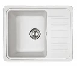 Кухонна мийка Adamant SMALL біла 570x455x180 мм, з крилом 57 см