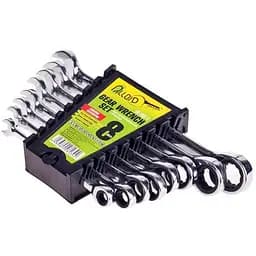 Набір комбінованих тріскачкових ключів Alloid 8-19 мм 8 предметів (НК-2081-8)