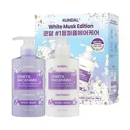Набор для интенсивного увлажнения волос Kundal Gift Edition White Musk Set 500ml+500ml