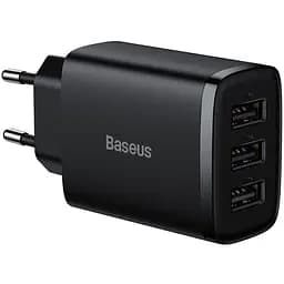 Зарядний пристрій Baseus Compact Charger 3U 17W Black (CCXJ020101)